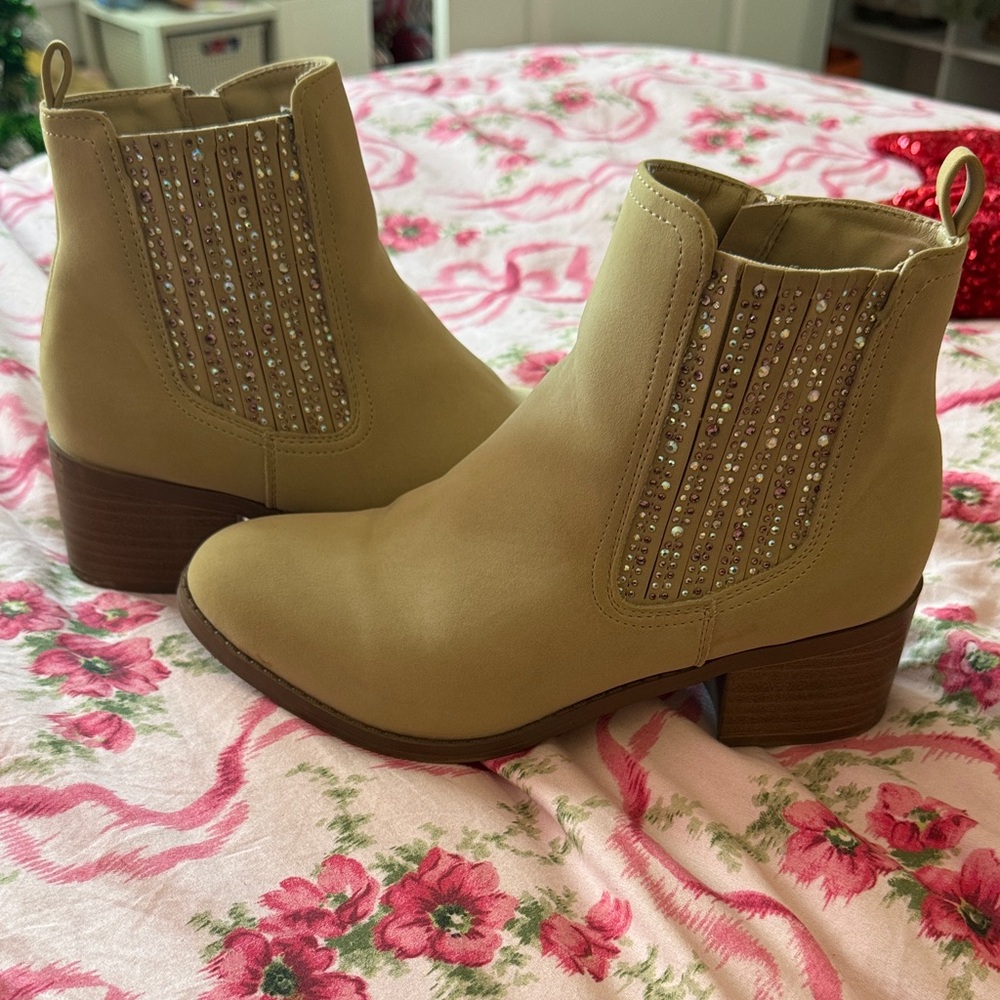 MIA Tan Studded Kids Boots